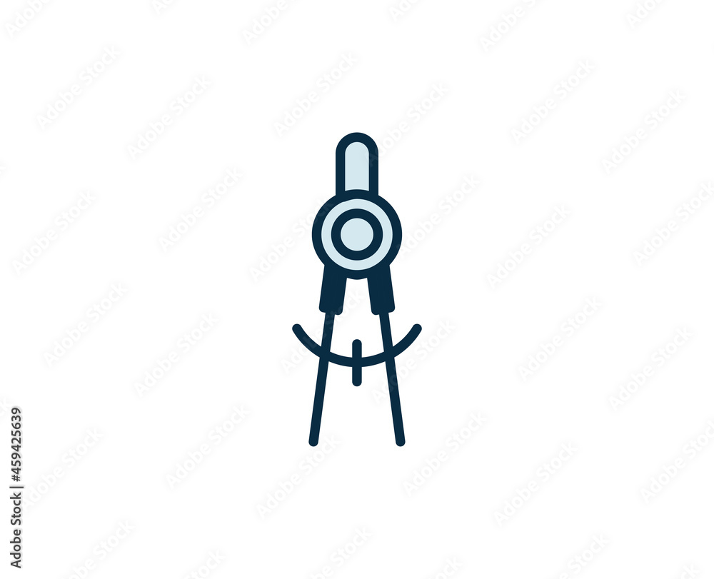Compass line icon. High quality outline symbol for web design or mobile app. Thin line sign for design logo. Color outline pictogram on white background