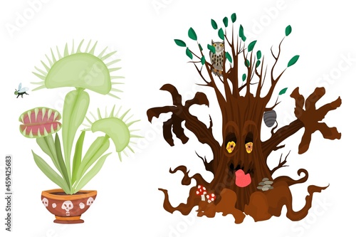 dangerous plants halloween party illustration new