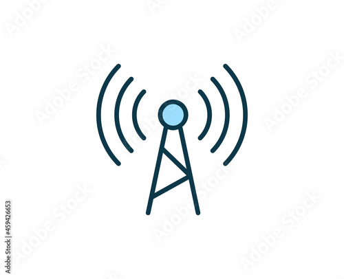 Wireless premium line icon. Simple high quality pictogram. Modern outline style icons. Stroke vector illustration on a white background. 
