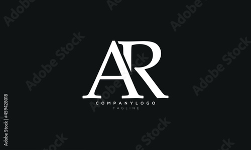 AR, RA, Abstract initial monogram letter alphabet logo design