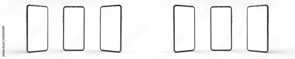 3D rendering of mockups Smartphones white screen on white floor, Mobile phone lay down on the ground. Smartphones white screen can be used for commercial advertising, Isolated on white background. 3D rendering of mockups Smartphones white screen on white floor, Mobile phone lay down on the ground. Smartphones white screen can be used for commercial advertising, Isolated on white background.