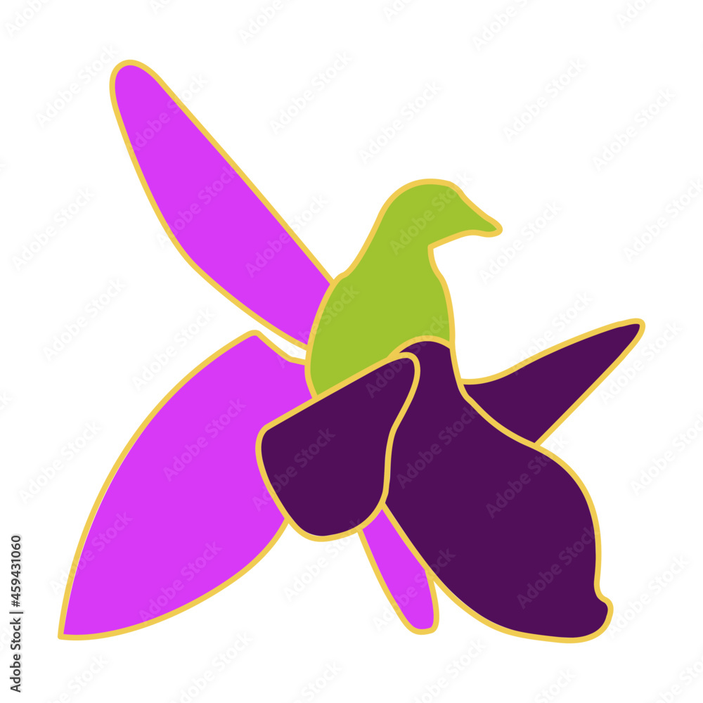 Khari Bulbul flower vector illustration.Xarı bulbul flower.Symbol of