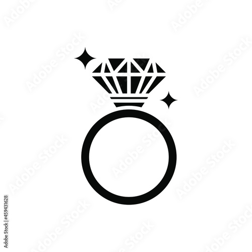 Ring icon vector. jewel illustration sign. bijouterie symbol or logo.