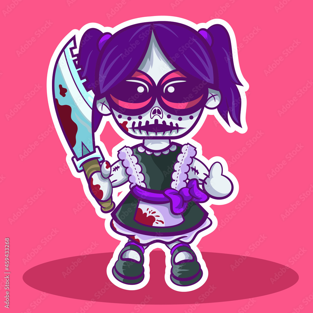 Evil terrifying doll with a knife in hand.
vector illustrator 8, eps format, grouped in layer and can be changed colors. Evil terrifying doll with a knife in hand.
vector illustrator 8, eps format, grouped in layer and can be changed colors.