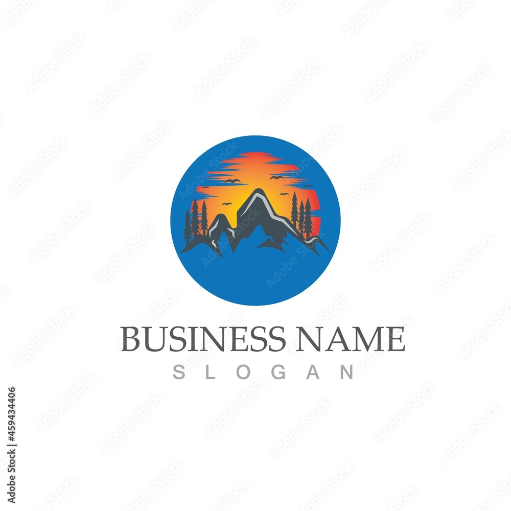 Fototapeta premium Mountain icon Logo template vector