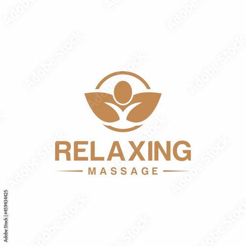 Relaxation Massage Logo, Body Massage Logo, Cosmetic Beauty Spa Logo, Abstract Logo Design Template
