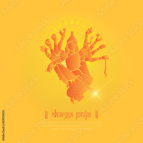 abstract illustration of durga puja.