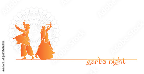 Abstract Dandiya night celebration on navratri.