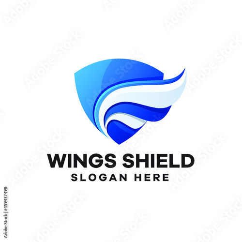 Wings logo design template