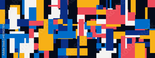 Canvas Print Bauhaus Abstract Vector Composition Design