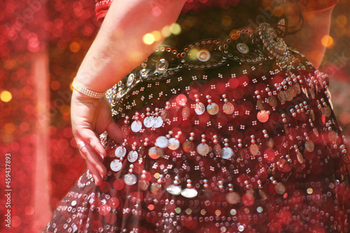Motion Blur Belly Dancer Close-up and Bokeh photo