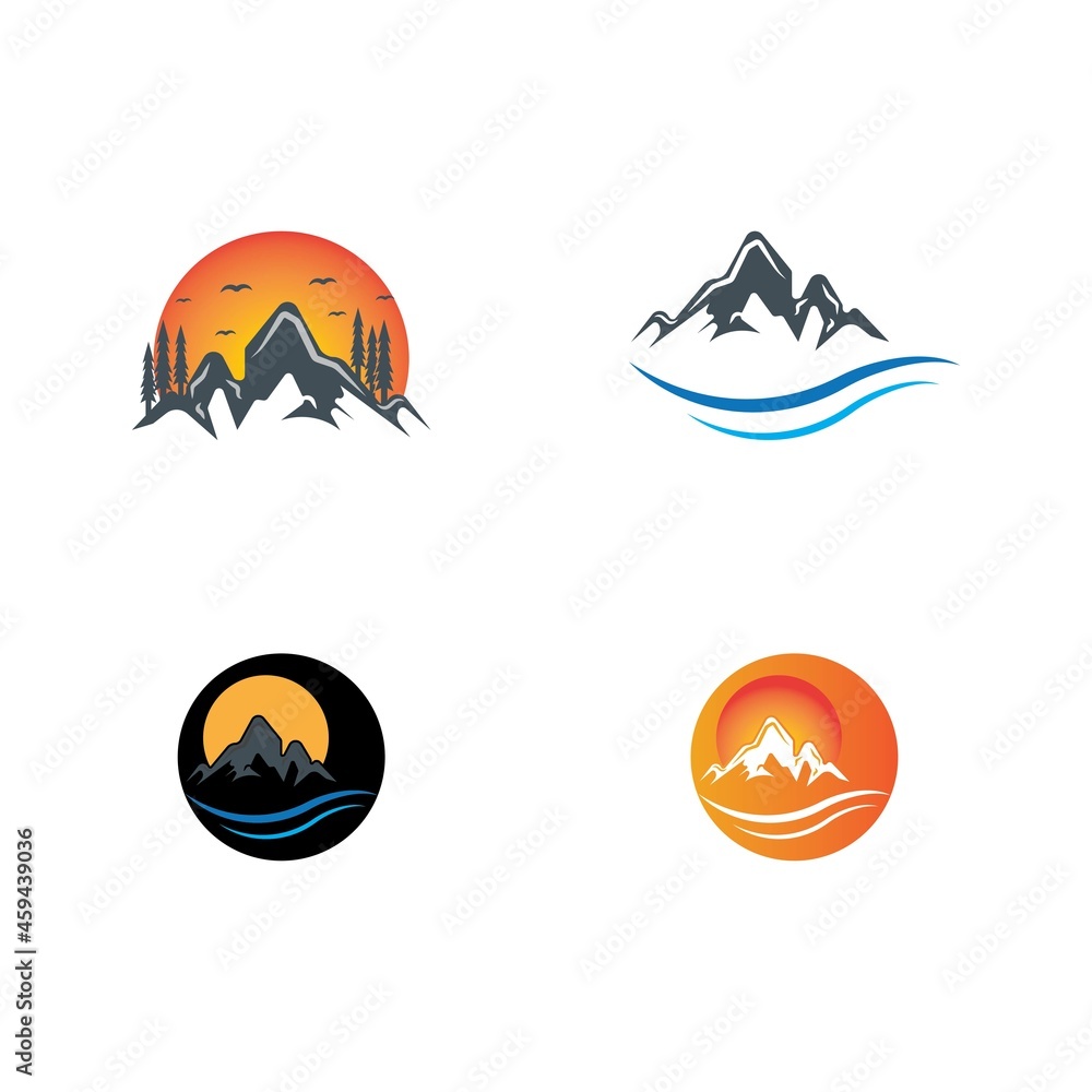 Mountain icon Logo template vector Mountain icon Logo template vector