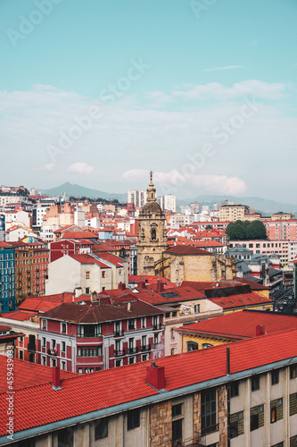 view of the Bilbao city, spain, travel destination
