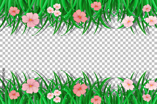Nature plants frame transparent background
