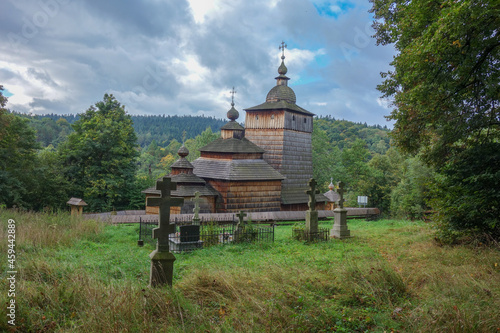Fototapeta Naklejka Na Ścianę i Meble -  Wooden church in Wołowiec in the Low Beskids 