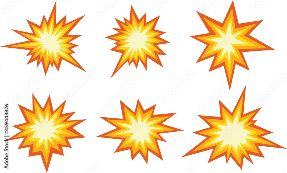 Vector illustration of the shape of an explosive collision Vector illustration of the shape of an explosive collision