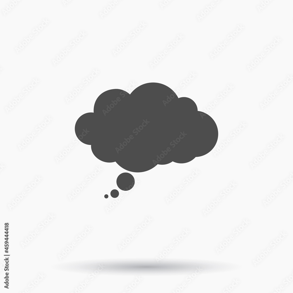 Speech or think bubble, empty communication cloud. Speech or think bubble, empty communication cloud.