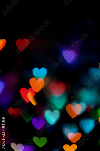 heart shaped bokeh background photo