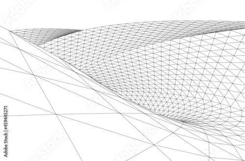 abstract geometric design digital drawing