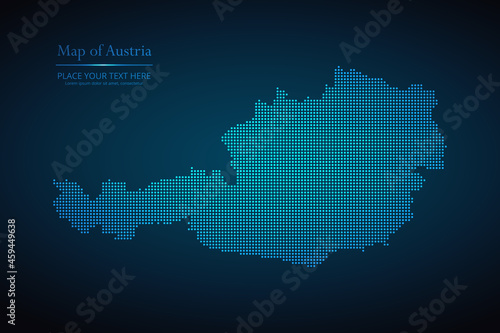 Dotted map of Austria. Vector EPS10