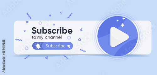 A subscription notification. A banner with a video player button and clicking the button to subscribe to the channel