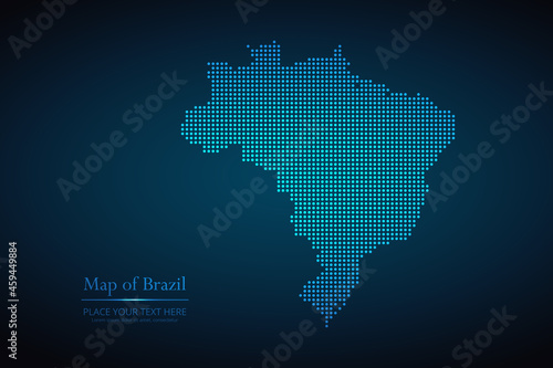 Dotted map of Brazil. Vector EPS10