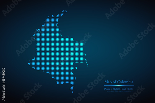 Dotted map of Colombia. Vector EPS10