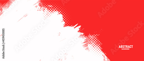 Fotografija Abstract watercolor red background with halftone effects