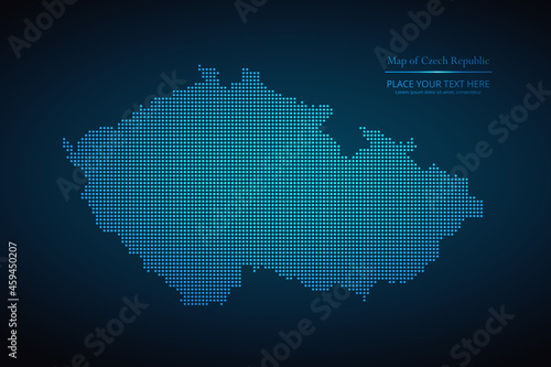 Dotted map of Czech Republic. Vector EPS10