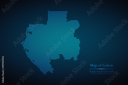 Dotted map of Gabon. Vector EPS10