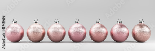 Christmas balls glitter pink