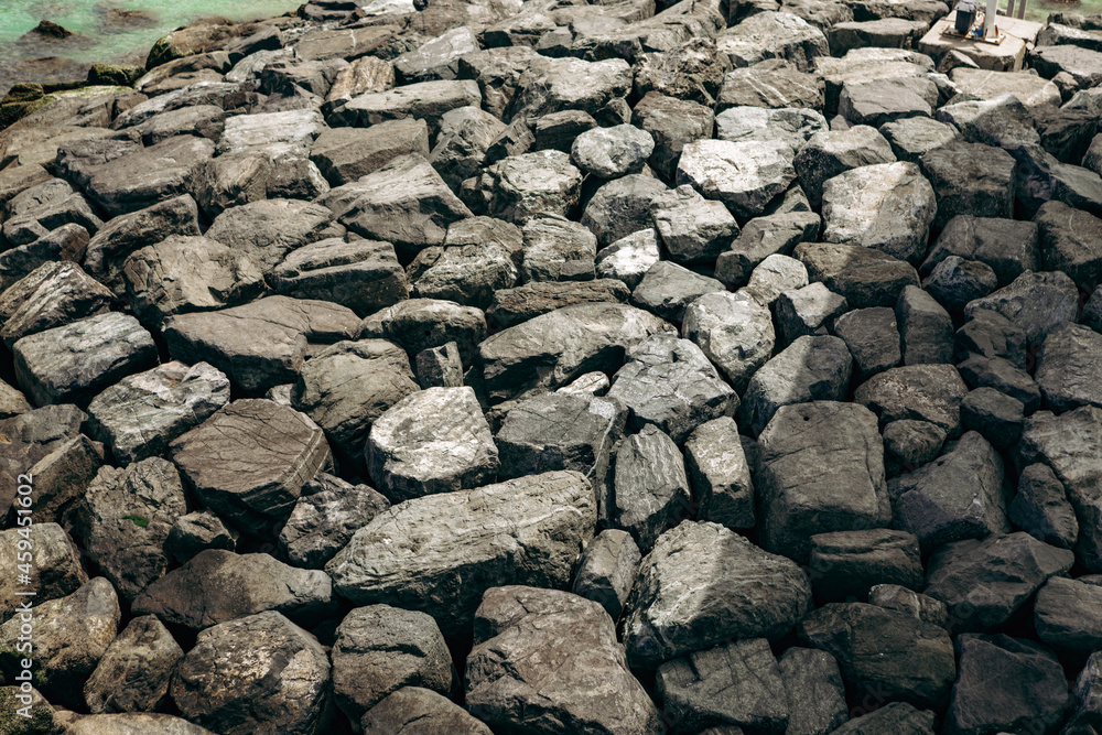 Background of big gray natural stones close up Background of big gray natural stones close up