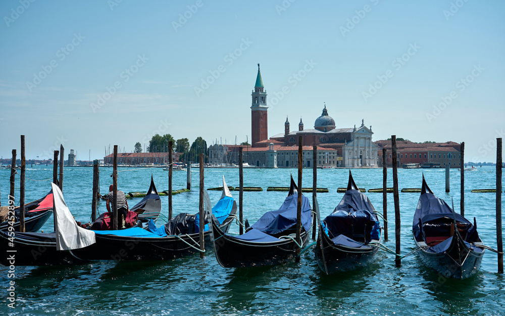 Venezia - Gondole e Isola di San Giorgio Maggiore