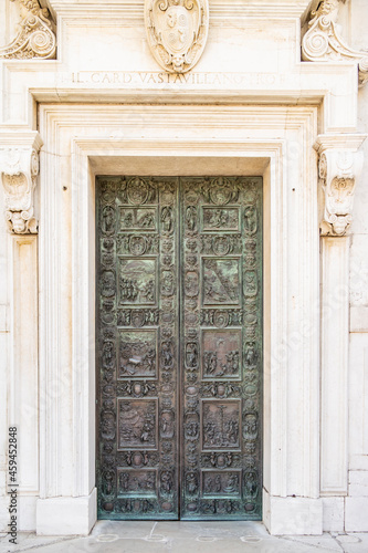 View on a door of the Sanctuary of the Madonna di Loreto, Marche - Italy photo