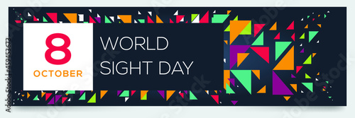 Creative design for (World Sight Day), 8 October, Vector illustration.