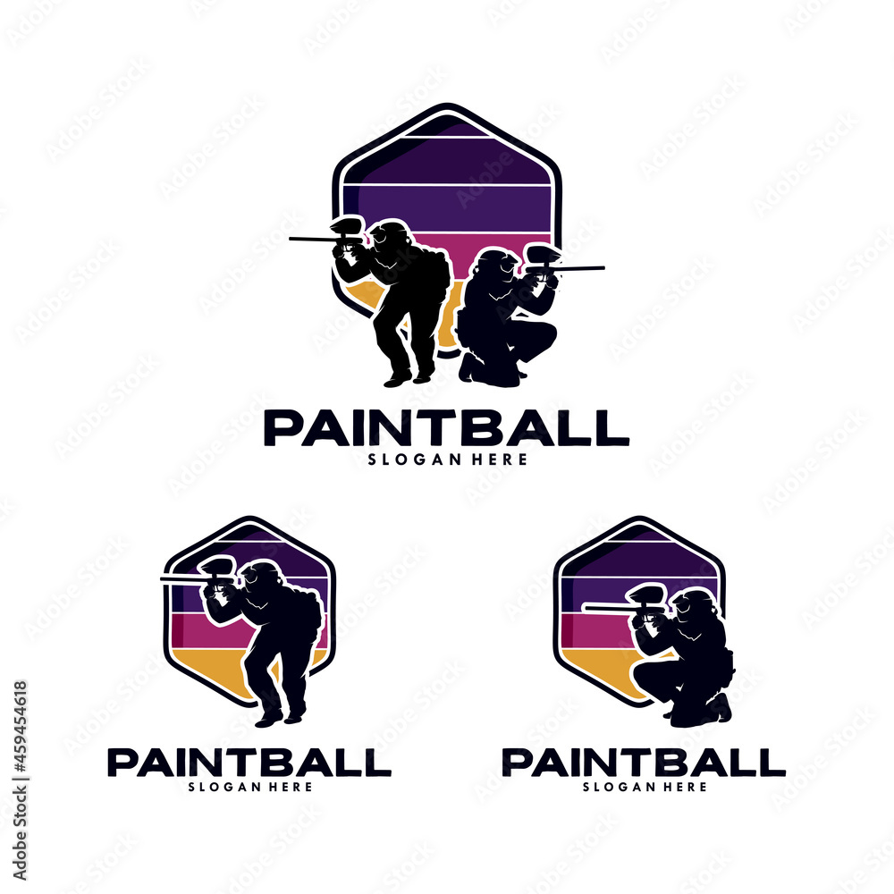 paintball team logo design template Stock Vector Adobe Stock