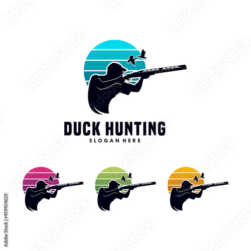 Duck hunt shooting club logo design