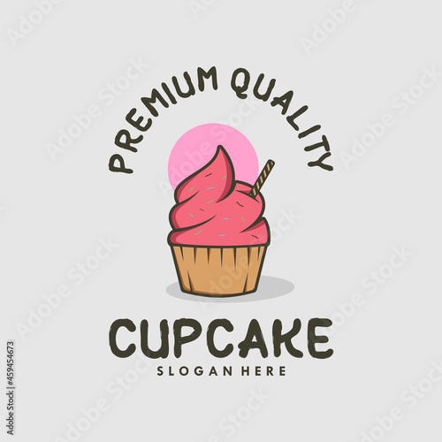 Cupcakes design premium logo design