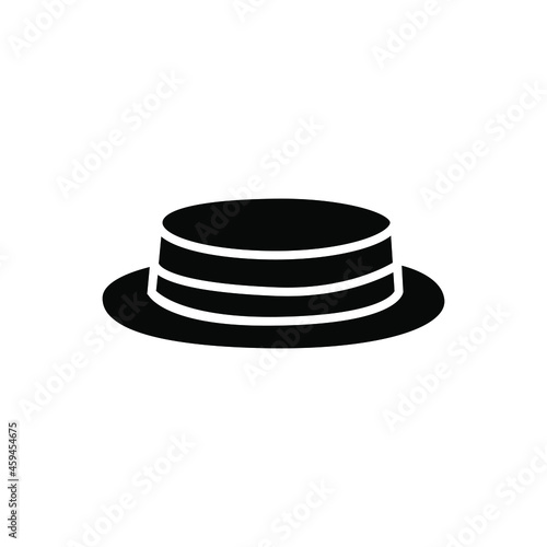 Hat icon vector. head wear illustration sign. reject symbol.