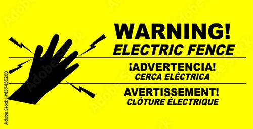 Warning Electric Fence Warning Sign