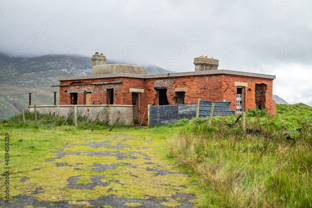 The ruins of Lenan Head fort at the north coast of County Donegal, Ireland. The ruins of Lenan Head fort at the north coast of County Donegal, Ireland.