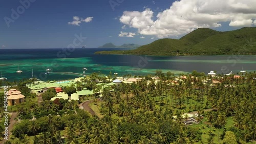 Le club méditerranée Les Boucaniers, en Martinique, survolée en drone, pendant le confinement.	