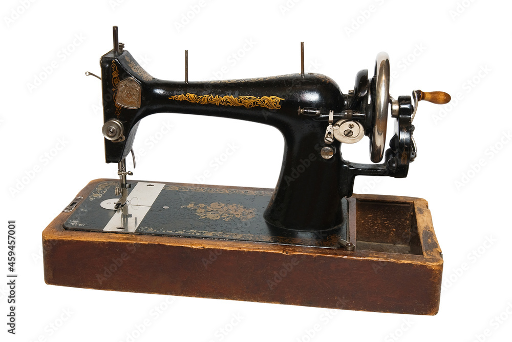 Old hand-operated sewing machine