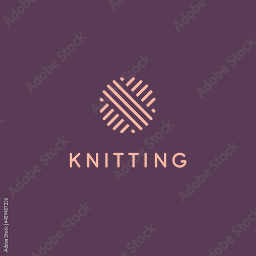 Vector logo design template for shop fabric, knitting, textile.