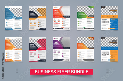 Real Estate Flyer Layout with Brown Accents, a bundle of 10 templates of a4 flyer template, modern template, in red color, and modern design, perfect for creative professional business