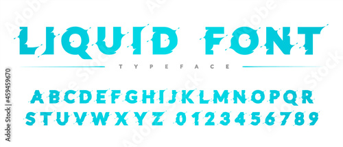 Vector Illustration Liquid Splash Font