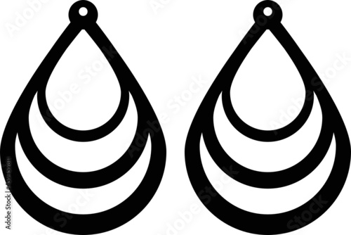 teardrop earrings jewelry template svg vector cutfile for cricut and silhouette 