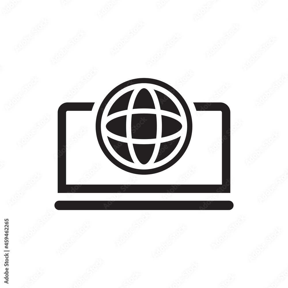 internet network laptop icon internet network laptop icon