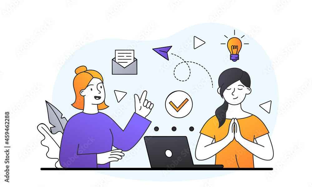 Meditation during break concept. Office employee restores emotional balance after work. Benefits for mental and physical health. Cartoon doodle flat vector illustration isolated on white background Meditation during break concept. Office employee restores emotional balance after work. Benefits for mental and physical health. Cartoon doodle flat vector illustration isolated on white background