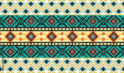 Geometric ethnic oriental ikat pattern traditional Design for background,fabric,wrapping,clothing,wallpaper,Batik,carpet,embroidery style.